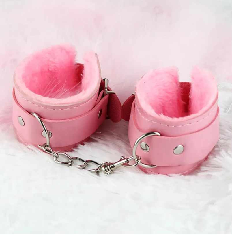 Algemas-Acolchoadas-de-Couro-PU-Acessorios-Sensuais-para-Cosplay-e-Fetiche-Rosa