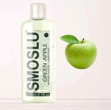 Lubrificante-a-Base-de-Agua-para-Sexo-Anal-Vaginal-Oral-Gel-Frutado-para-Sessao-Maca-verde-200ml