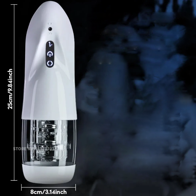 Masturbador Automático Rotativo de Silicone para Homens - Buceta Realista, Boquete de Bolso, Brinquedo Adulto Sexual