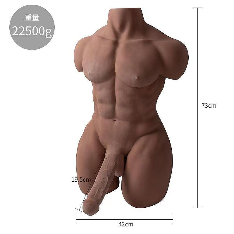 Masturbador para Mulheres / Homem Meio Corpo em Cyberskin / Pênis com Vértebra / 22.5 Kg / Silicone