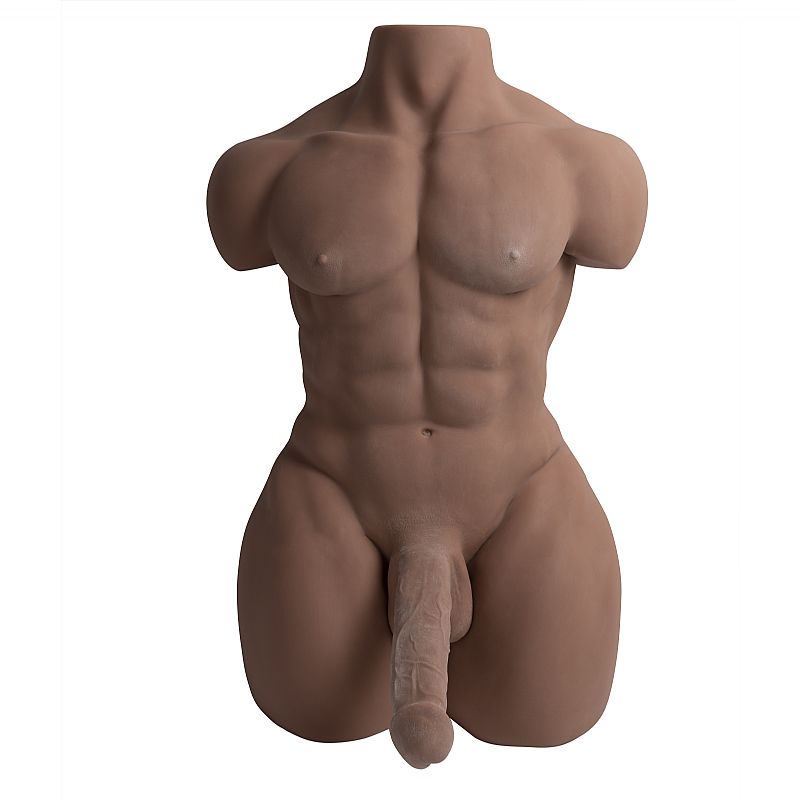 Masturbador para Mulheres / Homem Meio Corpo em Cyberskin / Pênis com Vértebra / 22.5 Kg / Silicone