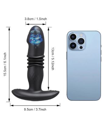 Plug anal Telescópico Vibratório para Homens e Mulheres | Brinquedo Sexual Remoto Sem Fio | Dildo Anal Massageador de Próstata
