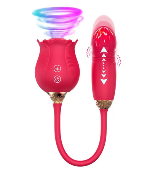Vibrador de Sucção Rose Toy Estimulador Clitoriano com Tecnologia Avançada, Silicone Seguro e Carregamento USB - Prazer Intenso em 10 Segundos