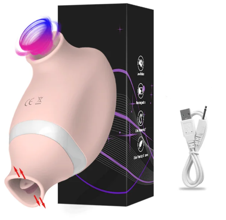 Vibrador-de-Succao-com-Estimulador-de-Lingua-Intensifique-seu-Prazer-Salmão