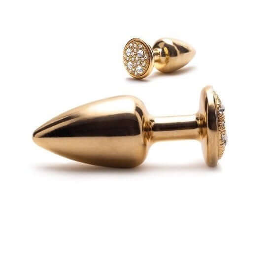 Plug Anal Cravejado Dourado