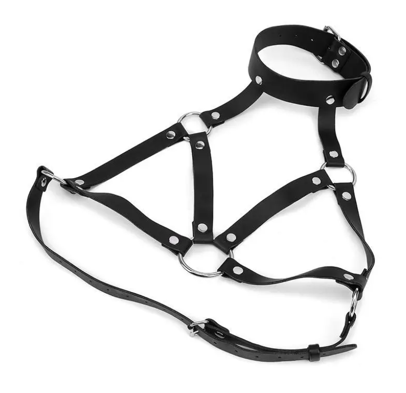 Corset Harness de Couro Gothic - Body Bondage Sedutor para Mulheres