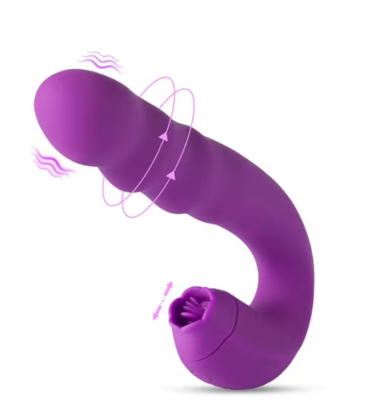 Vibrador HESEKS Ponto G com Cabeça Rotativa: Estímulo 360° e Orgasmos Múltiplos