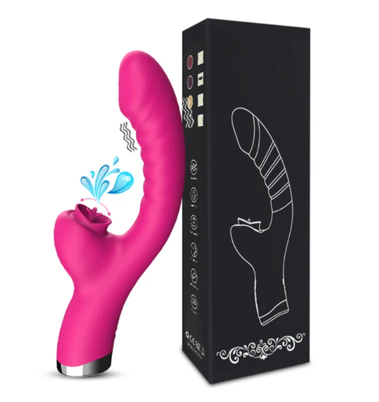 Vibrador de Estimulação Dupla | Ponto G e Clitóris | Varinha Vibratória Potente | Embalagem Discreta